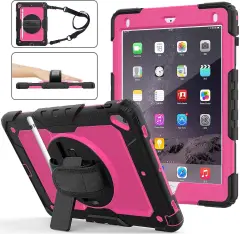 Ohišje za iPad Mini 5/Mini 4 7,9" s stojalom in naramnico Roza