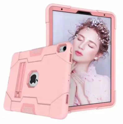 Robustno ohišje za iPad 10.2 s priročnim stojalom roza barve