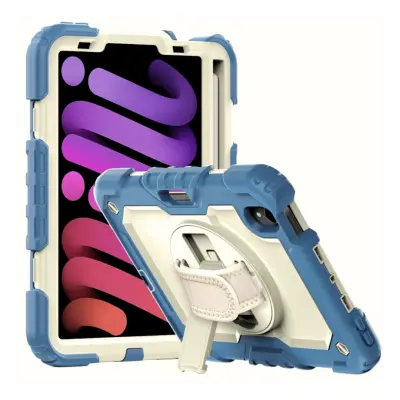 Ohišje za iPad Mini 6 8,3" 2021 z naramnico modro-belo