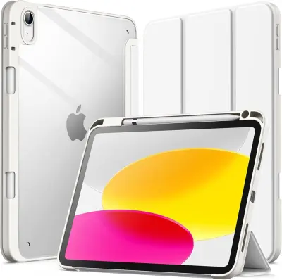 JETech Ohišje za iPad 10 Model 2022 10,9" z držalom za pisalo, belo
