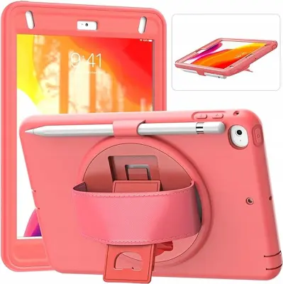 Ohišje za iPad Mini 5/Mini 4 7,9" s stojalom in držalom za pisalo Roza