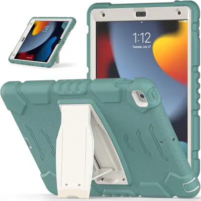 Oklepni etui za iPad 9/8/7 10,2" s stojalom Zeleno
