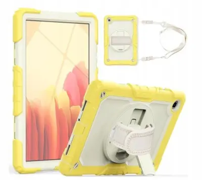 Ohišje za Samsung Galaxy Tab A7 2020 10,7" s stojalom in naramnico Rumeno