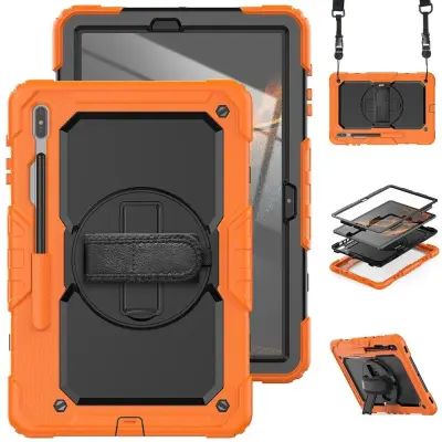 Ohišje za Samsung Galaxy Tab S8+/S7 FE/S7+ 12,4" Stojalo Orange