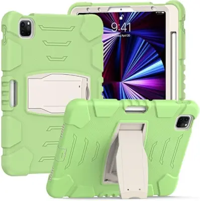 Ohišje za iPad 11 2018/20/21 Armoured s stojalom in pisalom Space Green