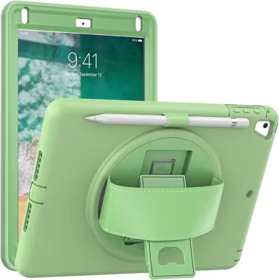 Ohišje za iPad Mini 5/4 7,9" z vrtljivim stojalom, zeleno