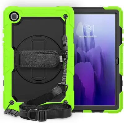 Ohišje za Galaxy Tab A7 10,4" s stojalom in naramnico Zeleno