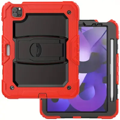 Ohišje za iPad Air 5/4 /Pro 11" s stojalom in naramnico Rdeče