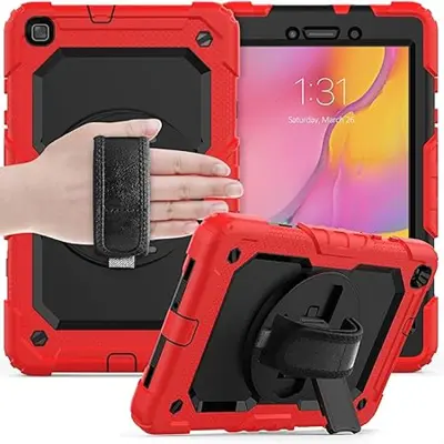Ohišje z vrtljivim stojalom za Samsung Galaxy Tab A 8.0 2019 Red