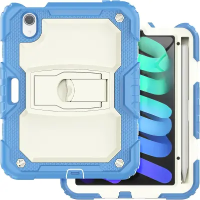 Ohišje za iPad Mini 6 8,3" s stojalom in naramnico Modro