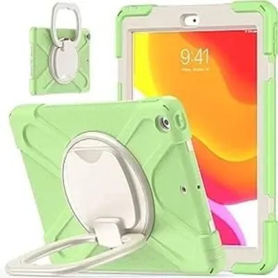 Ohišje za iPad 10,2" 2019/20/21 z vrtljivim stojalom Oklepna zelena