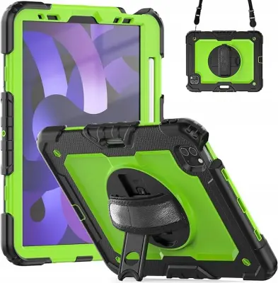 Ohišje za iPad Air 5/Air 4/Pro 11 "z naramnico in stojalom Zeleno