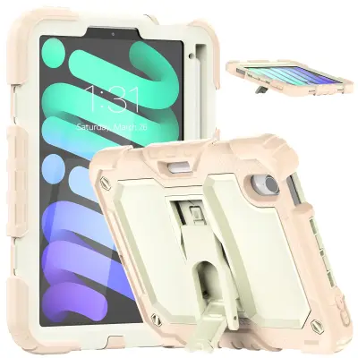 Ohišje za iPad Mini 6 8,3" s stojalom in naramnico Roza