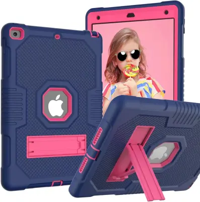 Oklepni etui za iPad 6/5 9,7" s stojalom Mornarsko modra