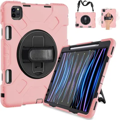 Ohišje za iPad Pro 3/2/1 11" s stojalom in držalom za pisalo Pink