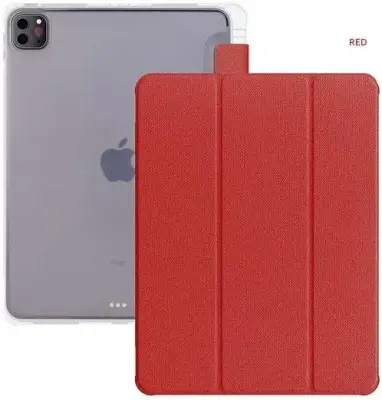 iPad Pro 11 2021 Ovitek za tablični računalnik z zavihkom, trpežen, rdeč