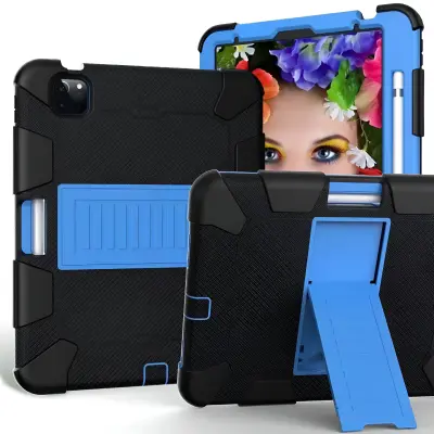 Oklepno ohišje s stojalom za iPad Pro 11 10,9 palca, črno