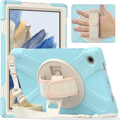 Ohišje za Samsung Galaxy Tab A8 10,5" z naramnico Modro