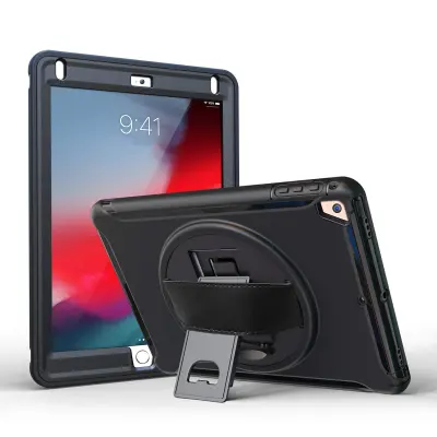 Ohišje za iPad Air 2/Air/Pro 9,7" oklepljeno z vrtljivim stojalom črno