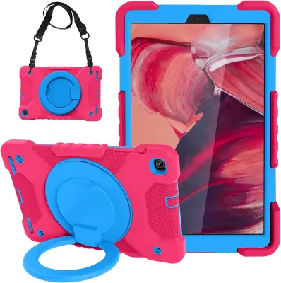 Ohišje za Samsung Galaxy Tab A 10,1" Stojalo in naramnica roza