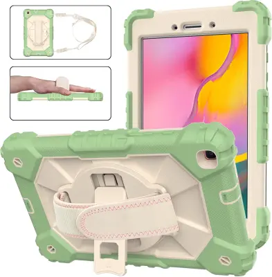 Ohišje za Samsung Galaxy Tab A 8.0" s stojalom in trakom Zeleno