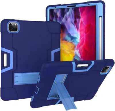 Ohišje za iPad Pro 5/4/3 12,9" s stojalom in držalom za pisalo Modro