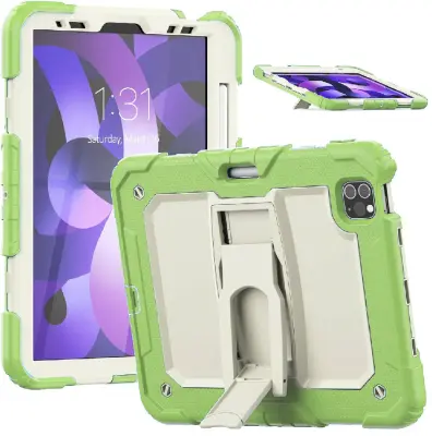 Ohišje za iPad Air 5/Air 4/Pro 11" s stojalom z naramnico Zeleno