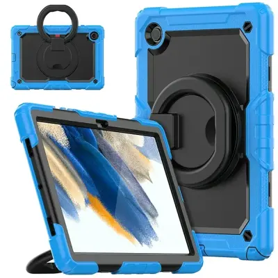 Ohišje za Samsung Galaxy Tab A8 10,5" z vrtljivim stojalom modro