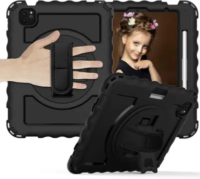 Ohišje za iPad Air 5/4 10,9"/Pro 11 z naramnico Črno