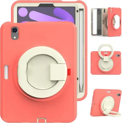 Ohišje za iPad Mini 6 8,3" s stojalom in naramnico Roza