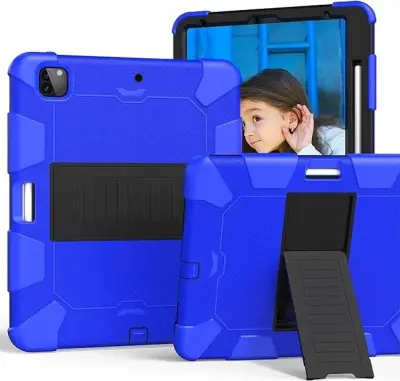 Oklepni etui za iPad Pro 5/4/3 12,9" s stojalom Blue