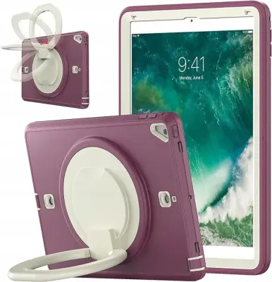 Ohišje za iPad 9,7 palca 2017/2018 s stojalom in držalom vijolično
