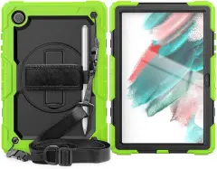 Ohišje za Samsung Galaxy Tab A 8.0" Stojalo in trak za ramo zeleno