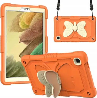 Ohišje za iPad 10,2" s stojalom Butterfly in ramenskim pasom Oranžna