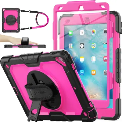 Ohišje za iPad Mini 4/5 s stojalom in naramnico Roza