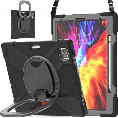 Pad Pro 12,9" s stojalom in naramnim pasom Črna