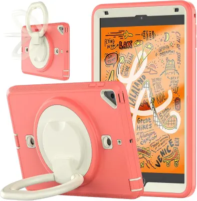 Ohišje za iPad Mini 5/4 7,9" Armoured z vrtljivim stojalom Pink