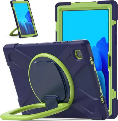 Ohišje za Samsung Galaxy Tab A7 s stojalom in naramnico mornarsko modro