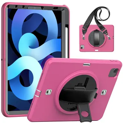 Ohišje za iPad 6/5 9,7" s stojalom in naramnico roza