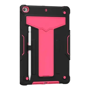 Oklepno ohišje s stojalom za iPad 7/8/9 generacije 10,2 palca roza
