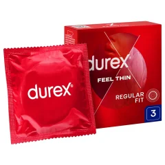 Durex Feel Thin Klasični Tanke Lateks Kondomi, 3 Kosi