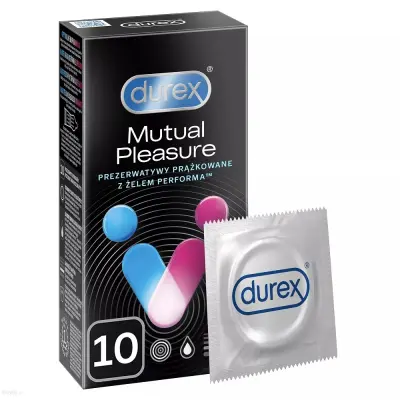Durex Mitsebojno Zadovoljstvo Kondomi z Izboklinami, 10 kosov