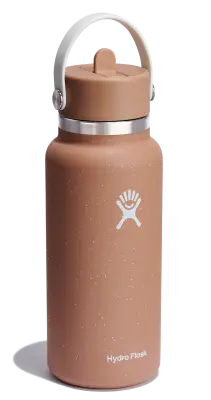 HF-steklenica 32 oz široka ustja Flex Straw SpeckleSandy