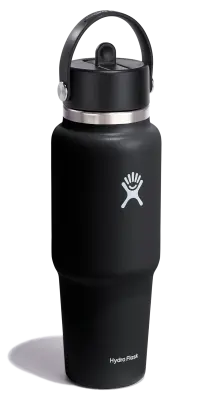 Steklenička HF 32oz Wid Flex Straw Travel Bootle črna