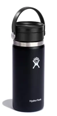 HF-16oz široka plastenka Flex Sip pokrov, črna