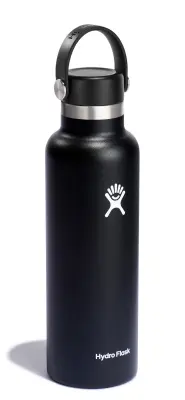 HF-steklenica 21 oz Standardna upogljiva kapica z ustjem, črna