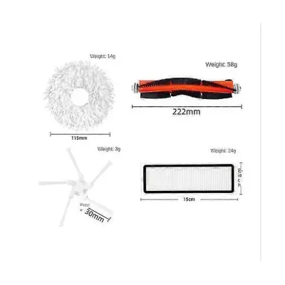 Glavna krtača sesalnika W10 W10pro Filter Stranska krtača Mop Nadomestni dodatki Komplet dodatkov za sesalnik