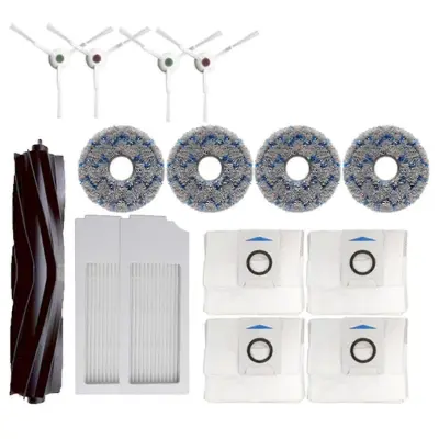 15 kosov za Deebot X1 OMNI /T10 TURBO robotski sesalnik, filter, stranska krtača, čistilna krpa, nadomestni deli, vrečka za prah