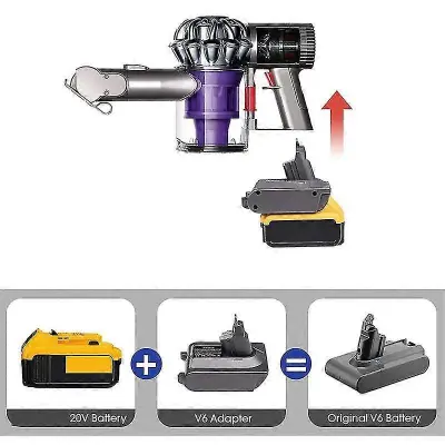 Baterijski adapter V6 Dw20v6 za 20 V litijevo baterijo Pretvarjanje v V6 Sv03 Sv04 Sv09 Dc62 Dc5 baterijo