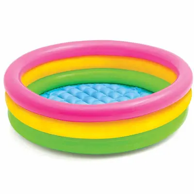 Napihljivi bazen Intex 3 pisani obroči 86 cm